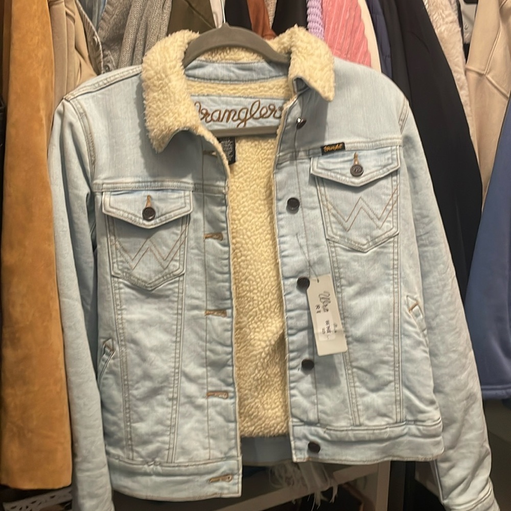 Brand new denim Sherpa jacket
